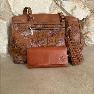 Vintage Patricia Nash Floral Brown Leather Women's Bag